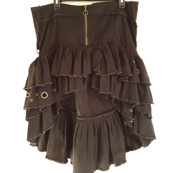 Lip Service Burning Circus ruffle skirt Black XXL - Picture 4 of 5